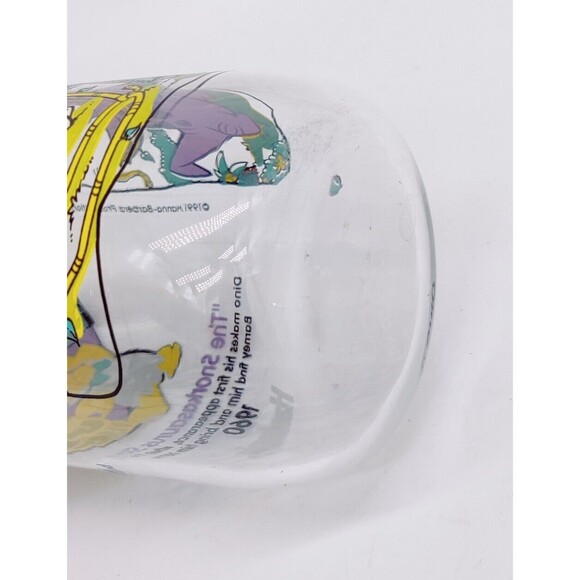 Vintage Hardees Flintstones The First 30 Years Glass Dino The Snorkasaurus Story - Picture 6 of 8